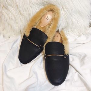 Fur lined mules size 9